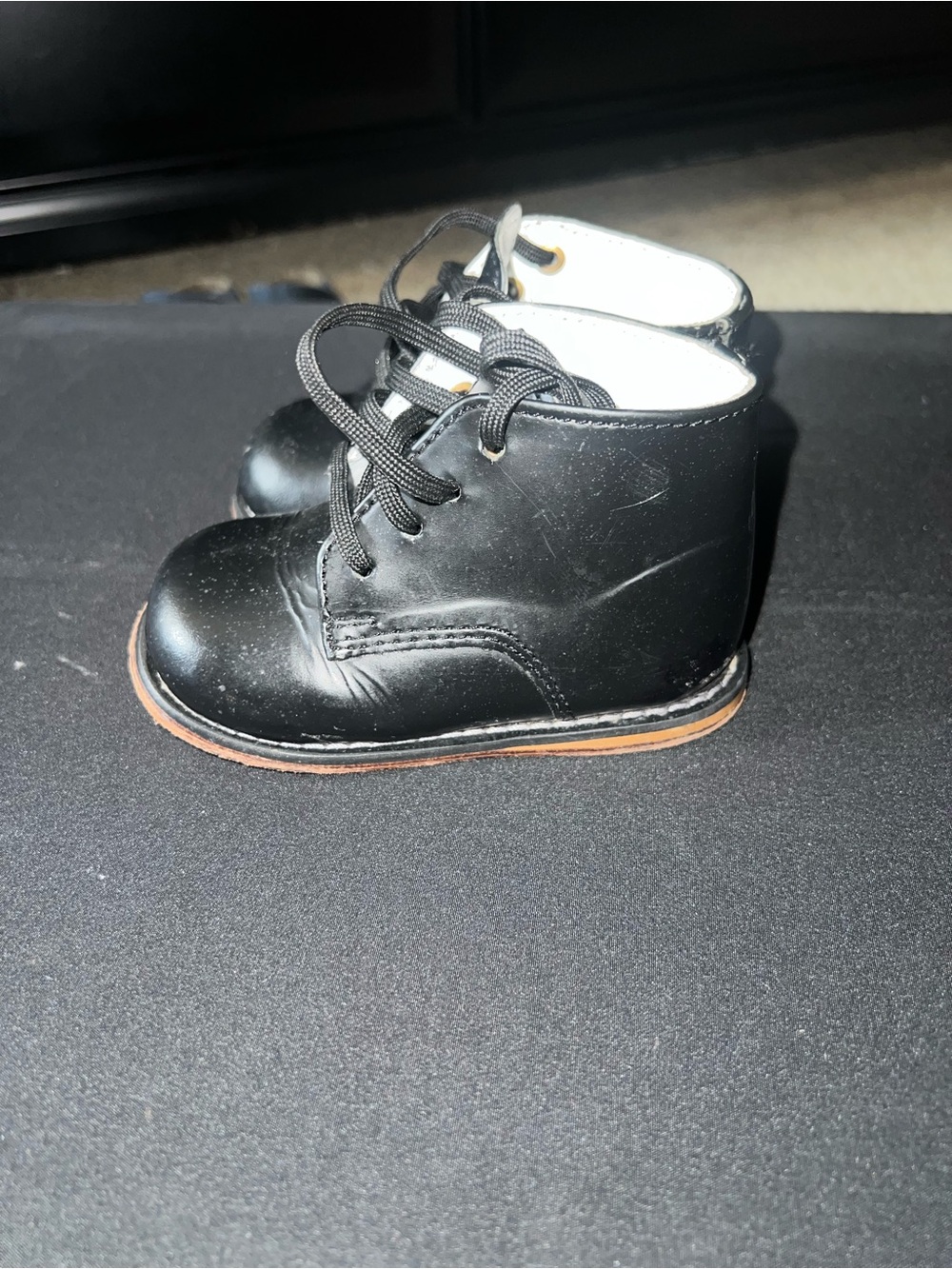 Children's Black Lace-Up Booties - Classic Dress Boots